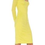 Revolve Song of Style Octavia Midi Dress in Citrus Yellow - Size Medium NWT Photo 1