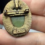 Cameo Lady Face Retro Brooch Pin Signed Peri Photo 2