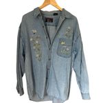 Vintage Cotton Denim Oversized Button Photo 0