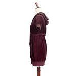 Juicy Couture Vintage Y2K Velour Zip Up Hoodie Mini Dress Burgundy Size Medium Photo 3
