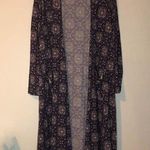 LuLaRoe  Cardigan Sarah Purple & Black Pattern Duster Open Cardigan Sweater Sz XL Photo 0