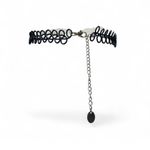 Claires Goth Black Curly Wired 90s Metal Choker Punk Emo Necklace Photo 3