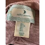 Ruby Moon  Long Sleeve Dusty Rose Cowl Neck Lightweight Tunic Sweater Size L Photo 5