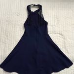 Lulus Hometown Girl Navy Blue Lace Skater Dress Photo 5