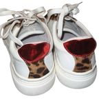 Johnston & Murphy  Women's White and Leopard Print Sneakers Size 7 M Photo 2