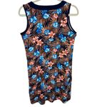 Lands' End  100% Cotton Floral Palm Sleeveless Knee Length Dress Coverup Size S Photo 3