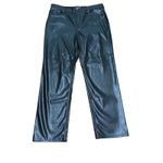 Gap  Cheeky Straight‎ High Rise Black Faux Leather Pants Women's Size 31/12R Photo 1