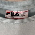 FILA  Vintage Pullover Crewneck Sweatshirt Baby Blue Pockets Unisex Sz S Photo 3