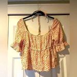 Urban Romantics Romantic Puff Sleeve Ruched Crop Top with Leopard Print Pattern F49 Photo 5