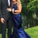 Sherri Hill Navy Prom Dress Photo 1