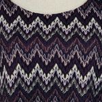 Roz & Ali  X-Large Top Chevron Lace Overlay Stretch 3/4 Sleeves Round Neck Purple Photo 1