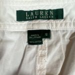Ralph Lauren ‎  Womens Sz 12 Cargo Crop Pants Wide Leg White Utility Lightweight Photo 2