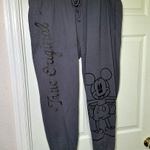 Disney  Slate Gray Mickey Mouse Stitched Sweatpants XXL Photo 1