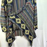 Ruff Hewn  Cardigan Sweater Women's 2X Multicolor Aztec Southwestern Waterfall Photo 1