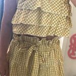 gold gingham two piece Set Size M Photo 0