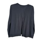 Pact  Organic Cotton Open Back Sweatshirt‎ Women's Size XS Black Pocket #J3-5 Photo 2