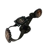 3D LEATHER BELT Cross MEDALLIONS Women’s Size S Small 28 Photo 0