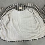 Free People Luminary Plaid Flannel Oversized Blazer Neutral Tan Small Photo 9