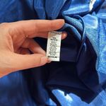 VINTAGE BLUE POLYESTER WHITE LACE HOUSEWIFE ROBE Size M Photo 5