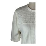 We The Free Free People  Shirt Women Medium Ivory Red Delicious Crew Neck‎ Tee Photo 5