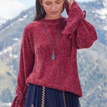 Sundance  Samantha chenille boat neck split flare sleeve sweater XL Photo 0