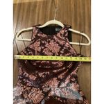 Sachin + Babi SACHI & BABI NOIR METALLIC ROSE GOLD HI-LO Cut Out sleeveless midi floral GOWN 0 Photo 8