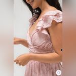 Angel Biba ADELE TEXTURED MAXI LACE DRESS- Blush Photo 2