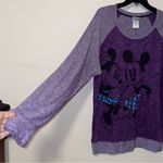 Disney Parks Long Sleeve Mickey and Minnie Baseball Style Lightweight Knit XL Photo 3