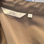 Zoa  New York Popover Blouse Tan Gray Photo 9