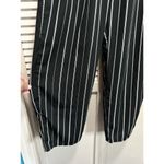 Breeze Forever Wide Leg Pants Size M Striped BlackWhite Tie Elastic Waist‎ Black Size M Photo 3