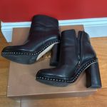Coach  Justina Black Ankle Boots Women's Beaded Chain Accents size 6.5 Photo 4