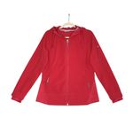 Columbia Fleece Hooded Full Zip Jacket Women M Red Outdoor Everyday Travel Work Photo 1
