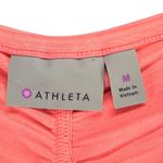 Athleta Pacifica Tank Top Womens M Coral Half Zip Ruched Stretch Beach UPF50+ Photo 7