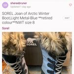 Sorel  Joan of Arctic light metal blue winter boots size 7 Photo 5
