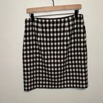 Talbots  Black and Cream Checkered A Line Skirt Photo 2