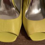 Jessica Simpson Hanson Open Toe Heels Size 7 Bright Yellow Never Worn Photo 2