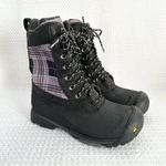 Keen Dry Snowden Black Purple Plaid Lace Up Winter Weather Boot Lined 7 Women Photo 26