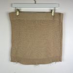 SER.O.YA Arola Skirt Rib Knit Cappuccino Beige Pull On Cotton Distressed XL NWT Tan Photo 8