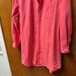 Frank & Eileen Mary Shirtdress Famous Denim Distressed Dress Pink Medium $328 Photo 5