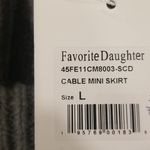 đź’•FAVORITE DAUGHTERđź’• Cable Knit Mini Skirt Wool Cashmere Storm Cloud Grey L NWT Gray Size L Photo 14