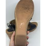 BOC Black Leather Cork Wedge Sandals Buckle Heels C19003 Women Size 10 Photo 5