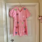 Fantastic Fawn  Pink Tiered Sequin Bow Dress Photo 1