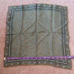 Vintage Feels Like 100% Silk Hand Rolled Scarf Smells Must/Perfume No Tags gray Photo 5