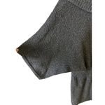 Gauge & Cable XL Gray Metallic Knit Sweater Tunic Cowl Neckline Wide Sleeves Photo 7