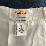 Talbots  Women's White Blue Irish Linen Pencil Skirt Size 10 Back Zip EUC Photo 5