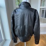 Vintage 80s Bermans Black Leather Bomber Jacket Thinsulate Lined Sz Medium Tall Photo 11