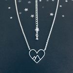 PHeart Mountain Necklace Silver Photo 3