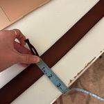 Brown Genuine Leather CANADA Embellished Silver Tip Belt Unisex Size Large Photo 5