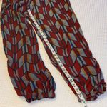 YA Los Angeles LARGE Multicolor Geometric Silk Joggers Loose Elastic Waist Pants Photo 11