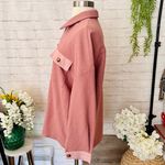 Boutique Dusty Pink Waffle Knit Shacket Photo 2